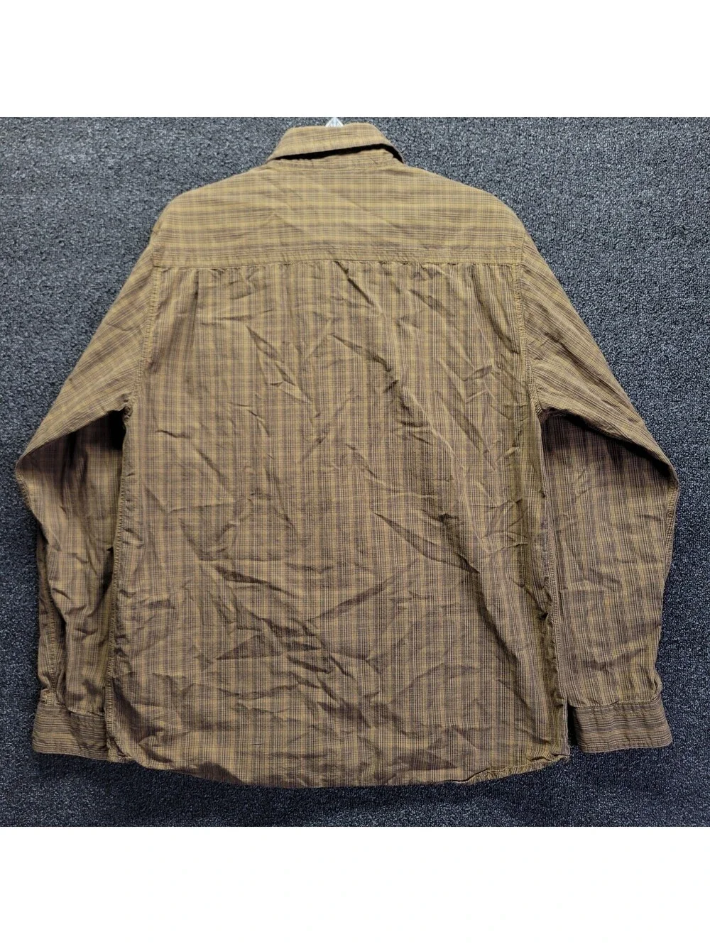 The North Face Men's Sz L Brown Plaid Button Down Shirt Oxford